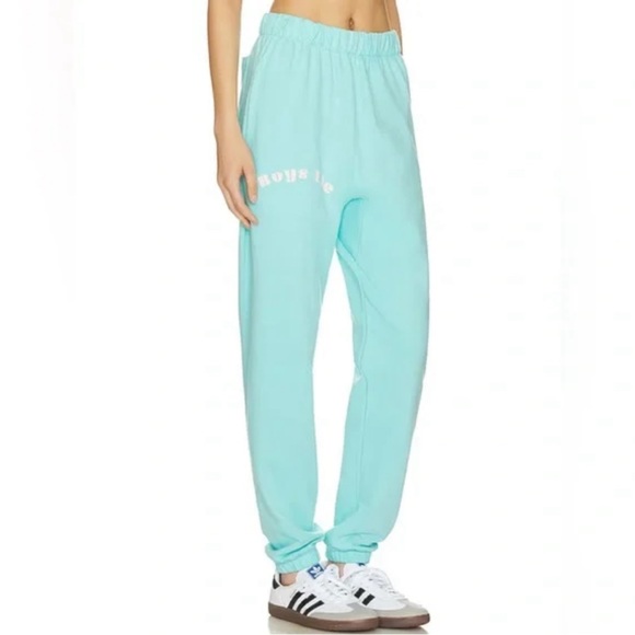 NWT Boys Lie Sweatpants - Aqua Blue w/ Pale Pink Text - Picture 4 of 11